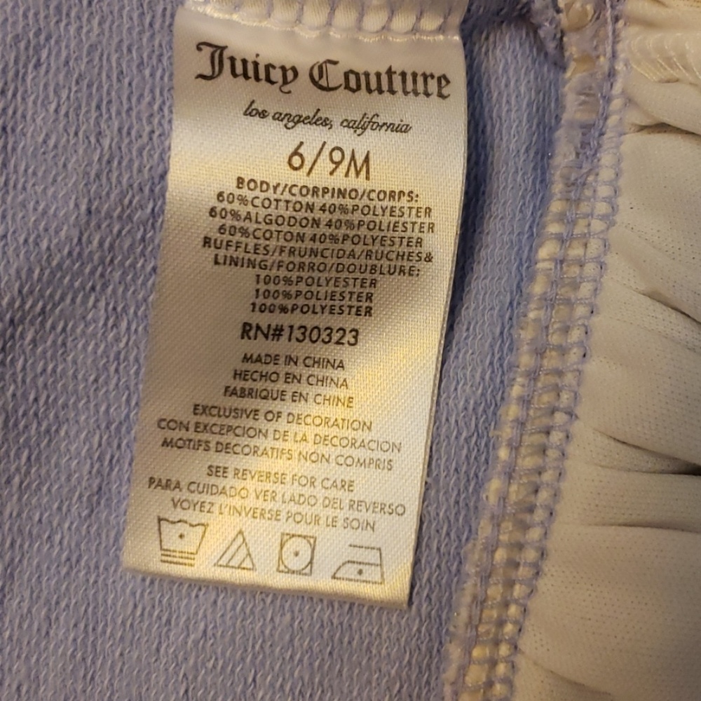 Juicy Couture Blue & Silver Dress Set Size 6/9 - Picture 8 of 8